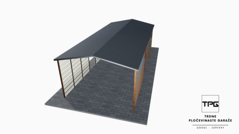 carport 3,5x6 + schowek 3,5x2