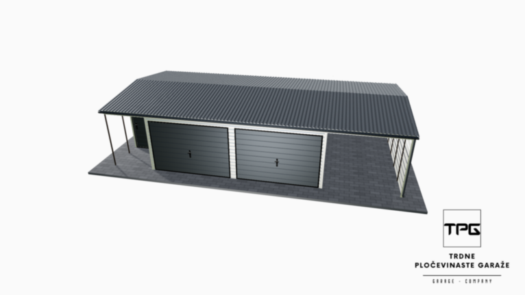 6X5 premium + pom. gosp 1,5m + carport 2,5m