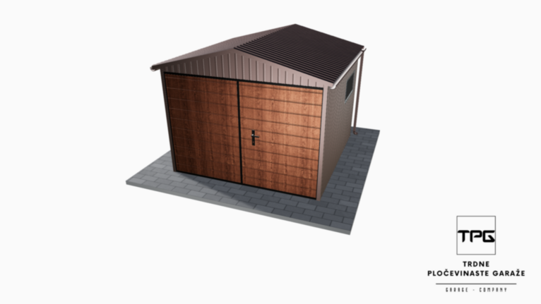 Schowek ogrodowy 3x3m z dachem dwuspadowym 